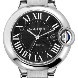 RARE Cartier Ballon Bleu Black Dial - Stainless Steel 42mm Automatic Mens Watch